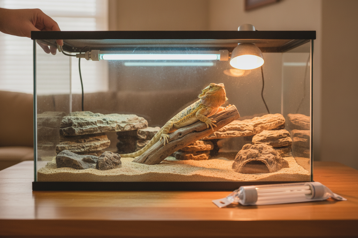 Step-by-step guide on how to replace a light switch for reptile enclosures safely and easily