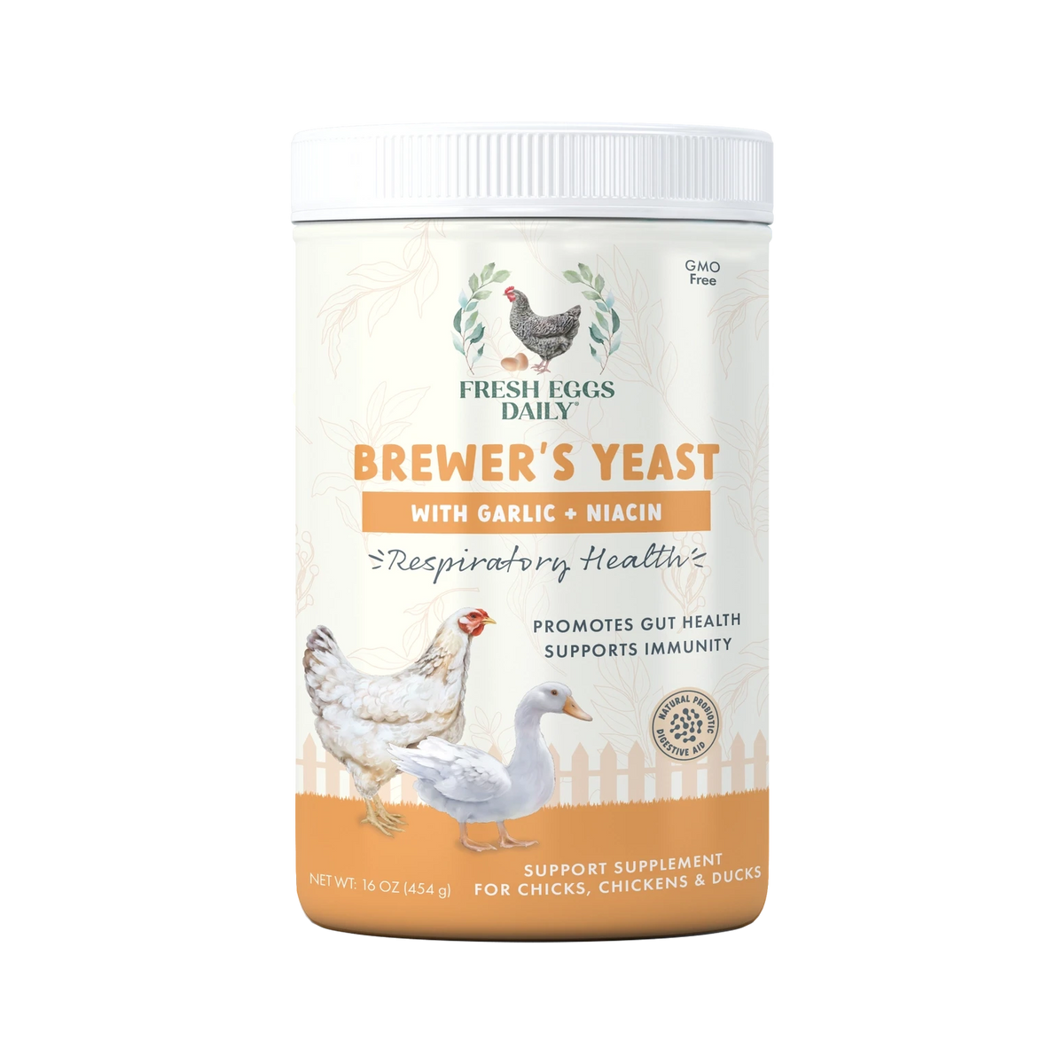 Health Extension Brewers Yeast with Garlic, Chicken & Duck Supplement 16 oz