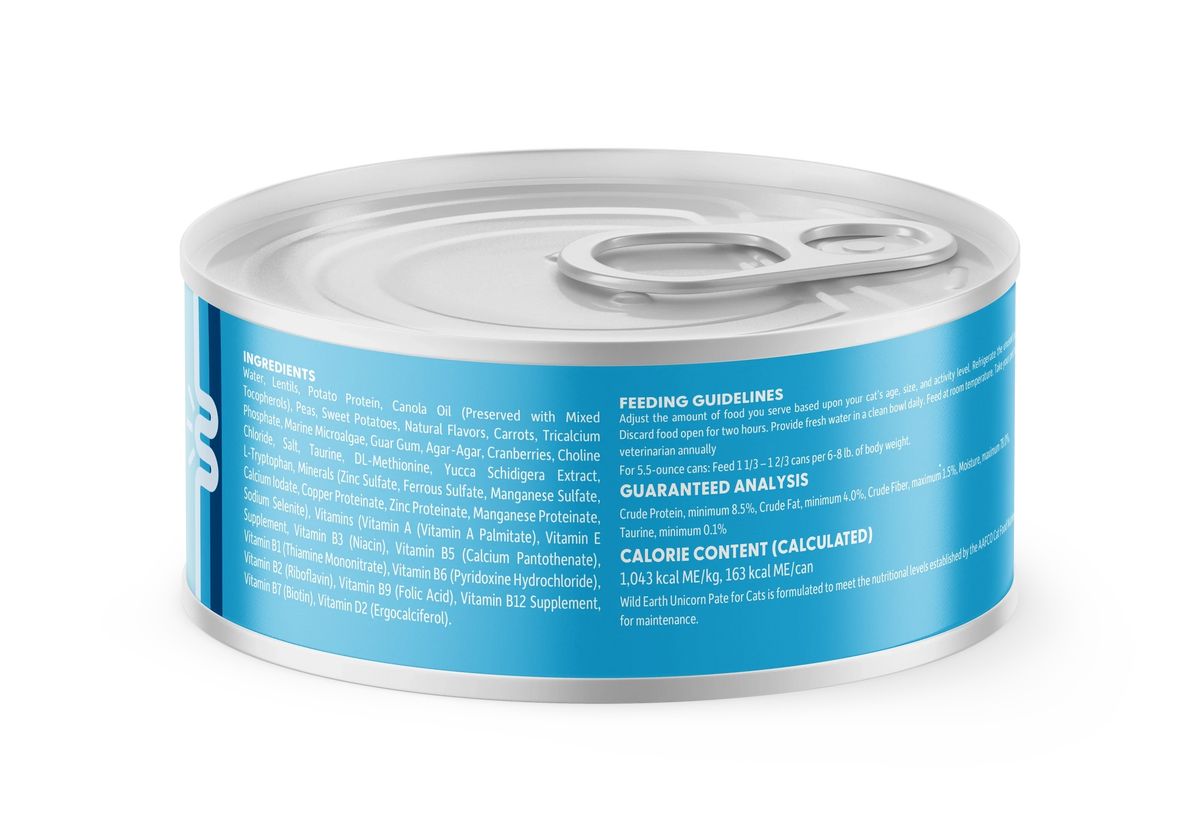 Wild Earth Unicorn Pate Vegan Cat Food 24ea/6 oz
