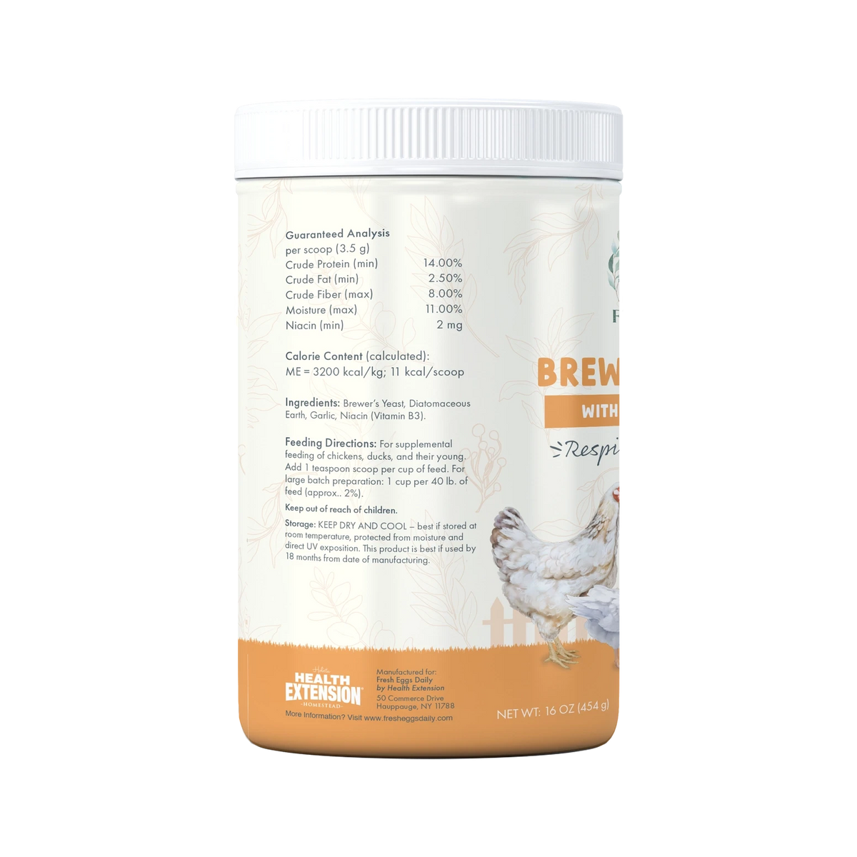 Health Extension Brewers Yeast with Garlic, Chicken & Duck Supplement 16 oz