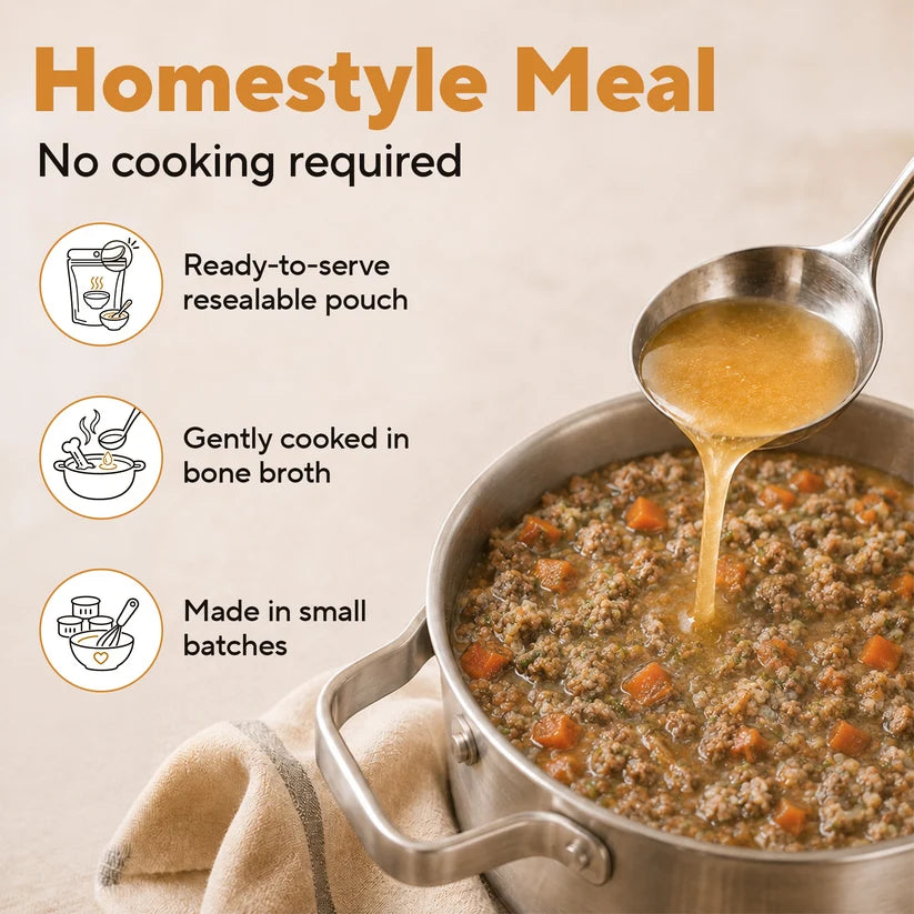 Dave's Homestyle Meal Grain-Free Goat Milk, Chicken Dinner Gently Cooked Dog Food 10 Pack - 9 oz Pouches