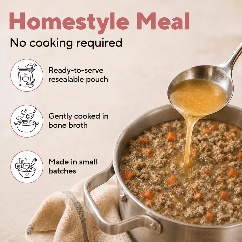 Dave's Homestyle Meal Grain-Free Goat Milk, Duck & Beef Dinner Gently Cooked Dog Food 10 Pack - 9 oz Pouches