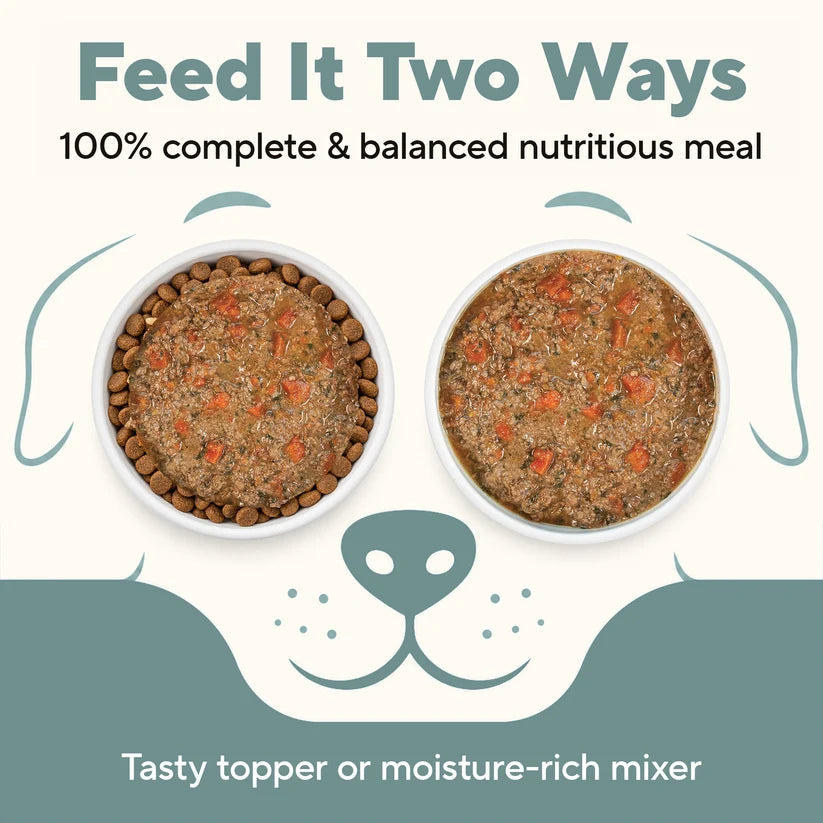 Dave's Homestyle Meal Grain-Free Goat Milk, Duck & Chicken Dinner Gently Cooked Dog Food 10 Pack - 9 oz Pouches