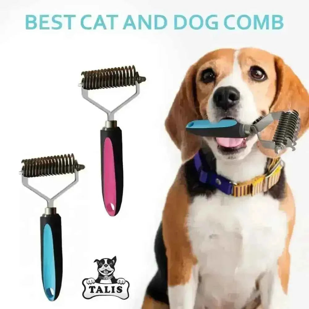 Talis Us Pet Dematting Comb for Dogs with Ergonomic Handle