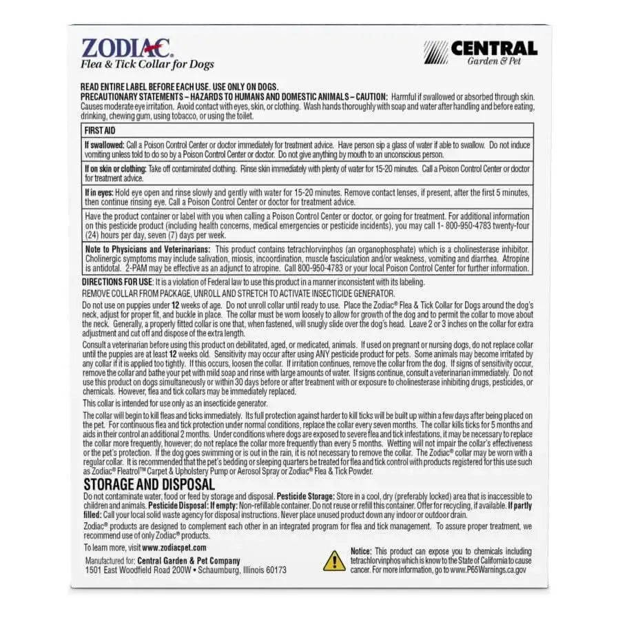 Zodiac Flea and Tick Collar for Dogs Zodiac® CPD