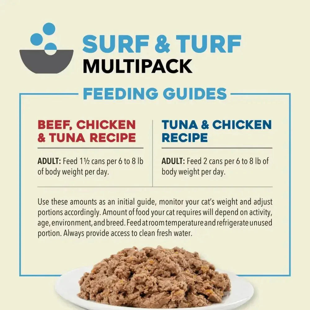 ACANA Premium Variety Pack Surf and Turf Pate in Bone Broth Wet Cat Food 12ea/3 oz - Talis Us