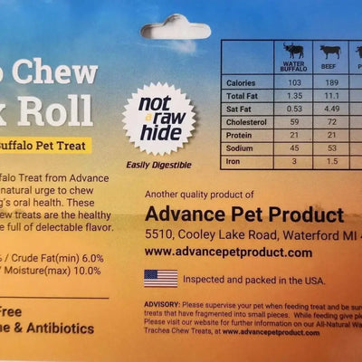 All Natural Water Buffalo Cheek Roll Chews for Tough Chewers - Talis Us