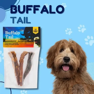 All Natural Water Buffalo Tail Dog Chew - Talis Us