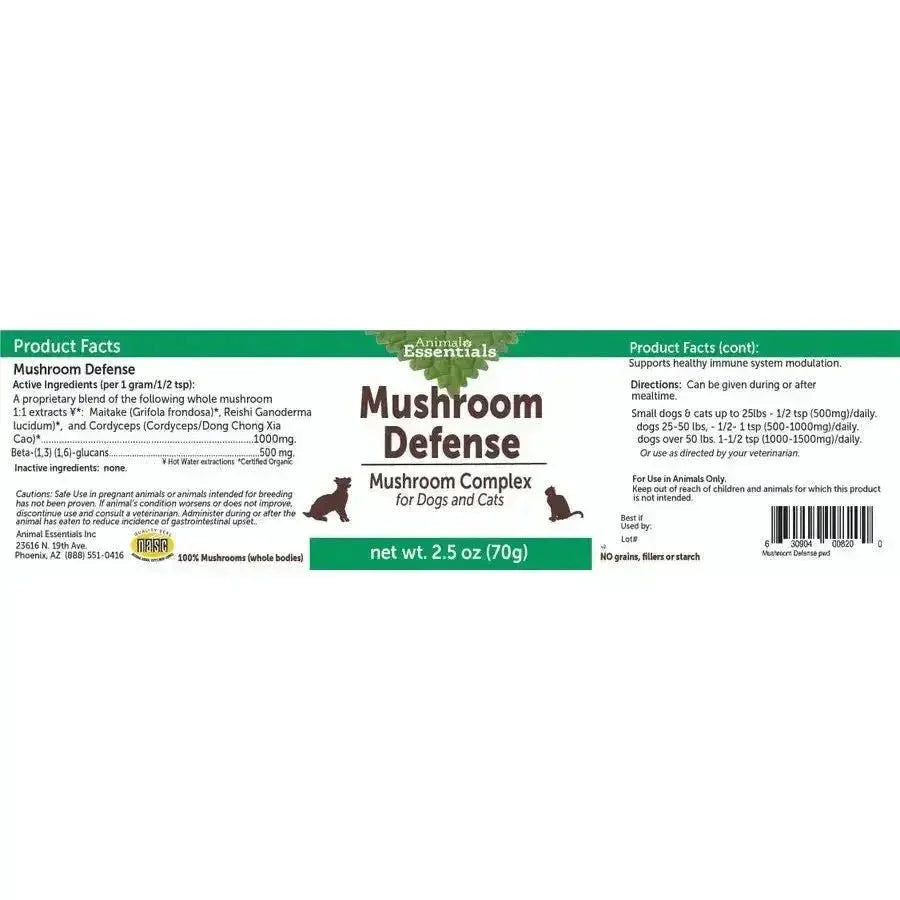 Animal Essentials Mushroom Defense Cat & Dog Vitamin Supplement - Talis Us