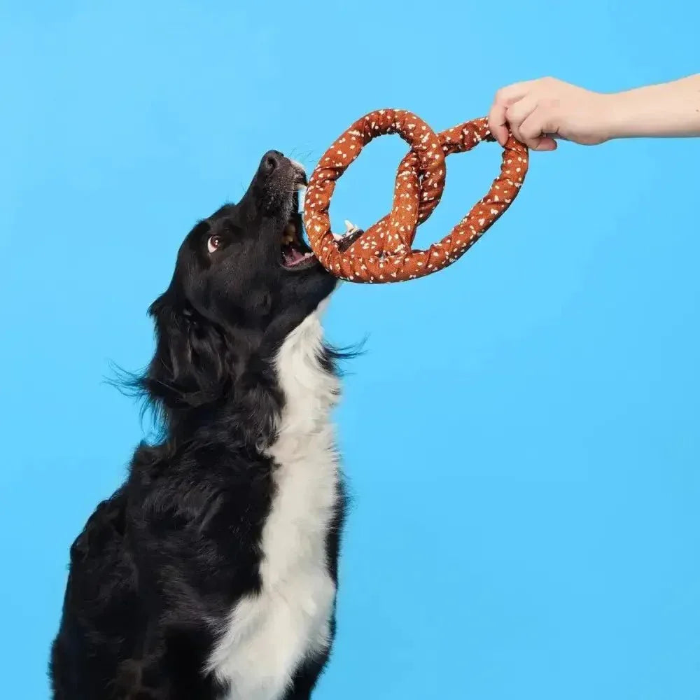 BARK Paula's Park Slope Pretzel Plush Dog Toy - Talis Us