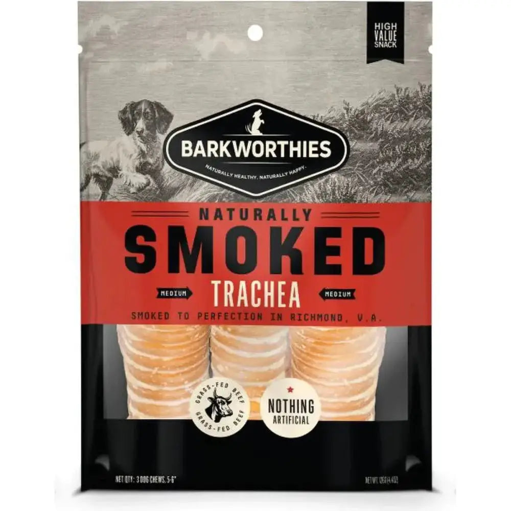 Barkworthies Smoked 6" Trachea Dog Treats 3pk - Talis Us