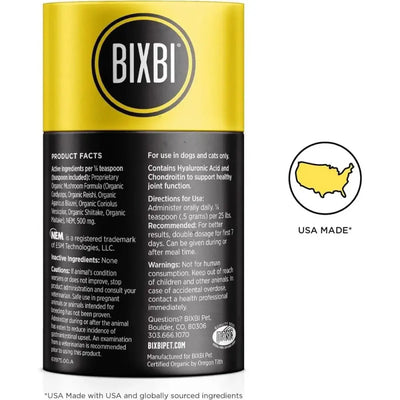 BIXBI Joints Pet Superfood Daily Mushroom Powder Supplement for Dogs & Cats 2.12 oz - Talis Us