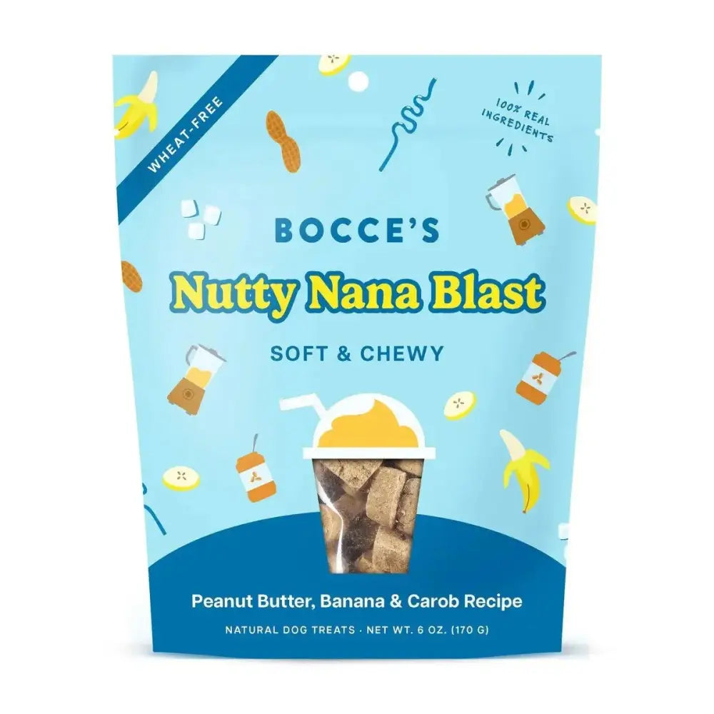 Bocce's Bakery Nutty Nana Blast Soft & Chewy Dog Treats 6oz - Talis Us