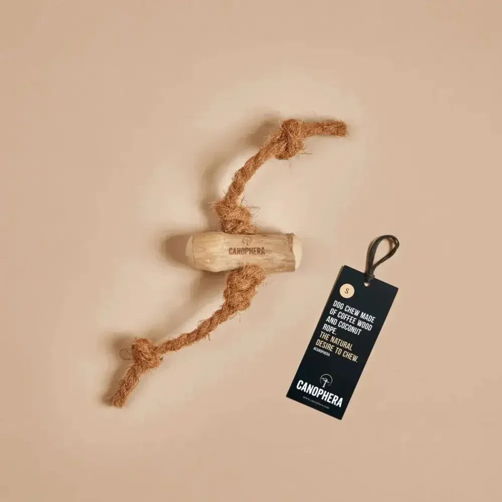 Canophera Coffee Wood & Coconut Rope Dog Toy for All Breeds - Talis Us
