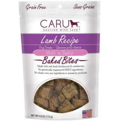 Caru Pet Food Soft 'n Tasty Baked Bites Lamb Recipe Grain-Free Dog Treats Caru Pet Food