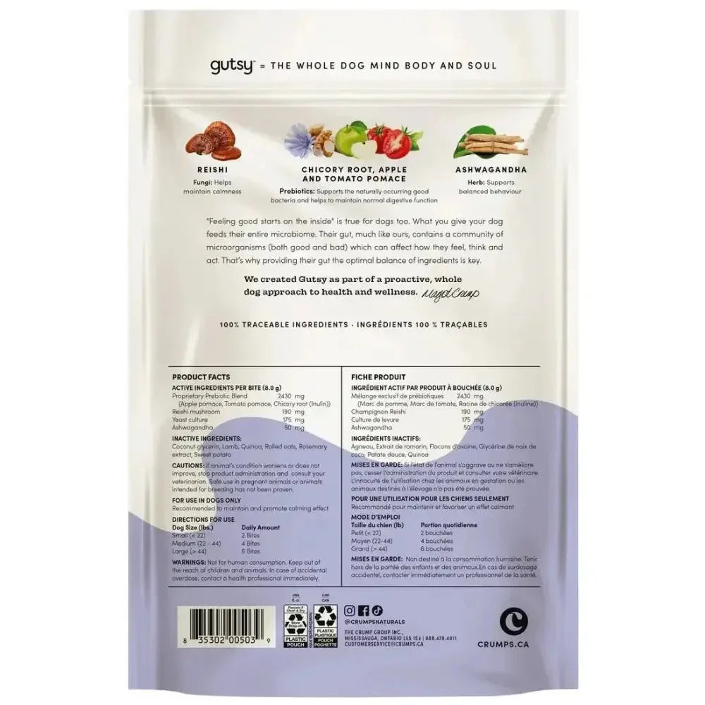 Crumps' Naturals Gutsy Calm Bites – Stress Relief with Prebiotic Power - Talis Us