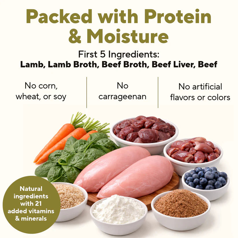 Dave's Pet Food chunky chicken stew dog food with natural ingredients and no artificial flavors