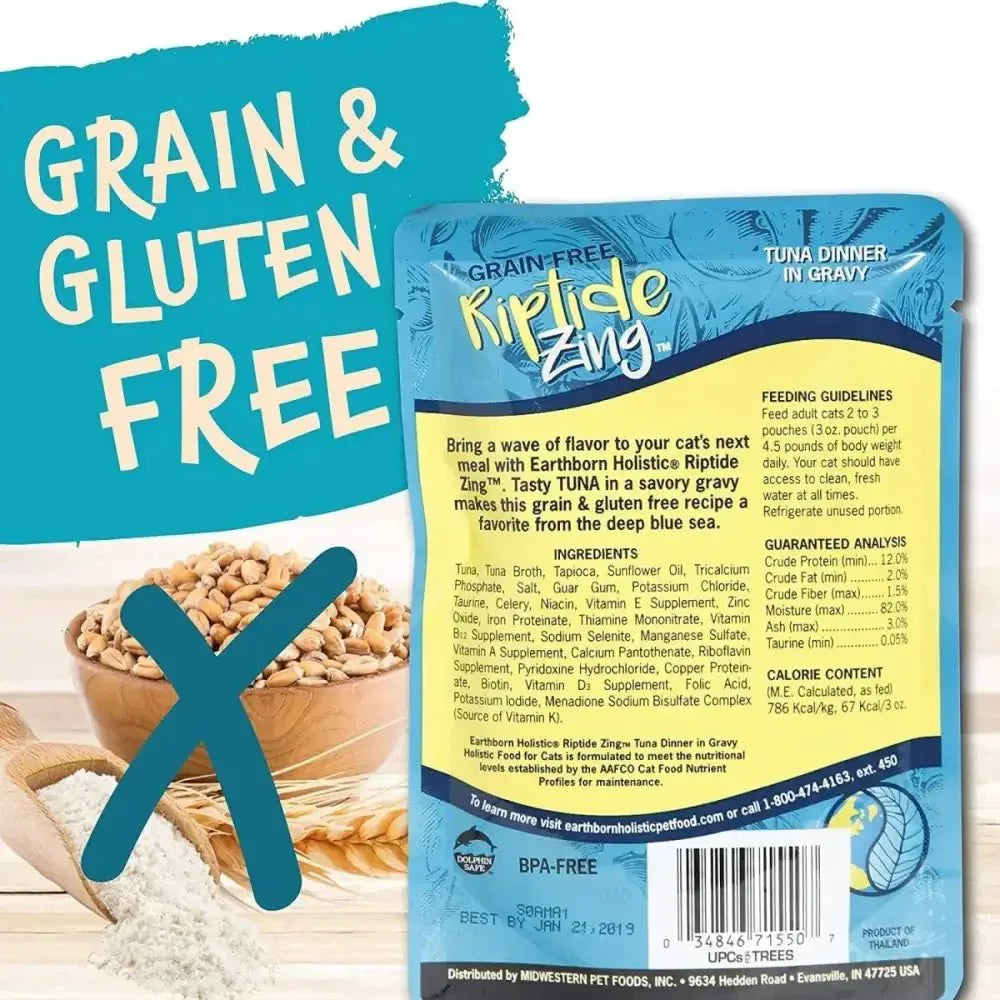 Earthborn Holistic Grain Free Riptide Zing Wet Cat Food 24ea/3 oz - Talis Us