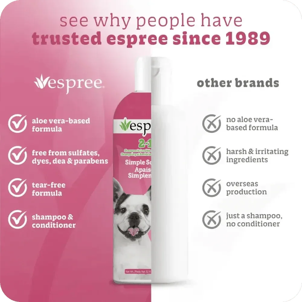 Espree 2in1 Simple Sooth Dog Shampoo - Talis Us