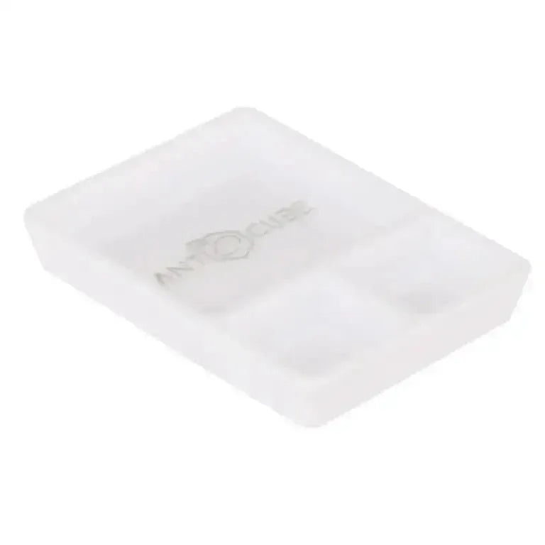 Feeding dish white rectangle - 3 compartments - Talis Us