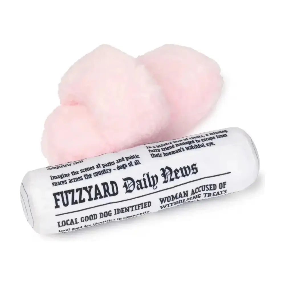 FuzzYard Fetch My Slippers & Paper Plush Dog Toy 2pk - Talis Us