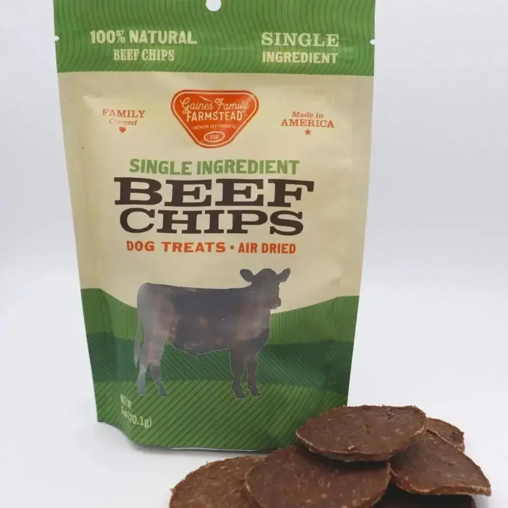 Gaines Family Farmstead Beef Chips Soft & Chewy Dog Treats 6oz - Talis Us