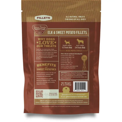 Gaines Family Sweet Potato & Elk Fillets Dog Treats 6oz - Talis Us
