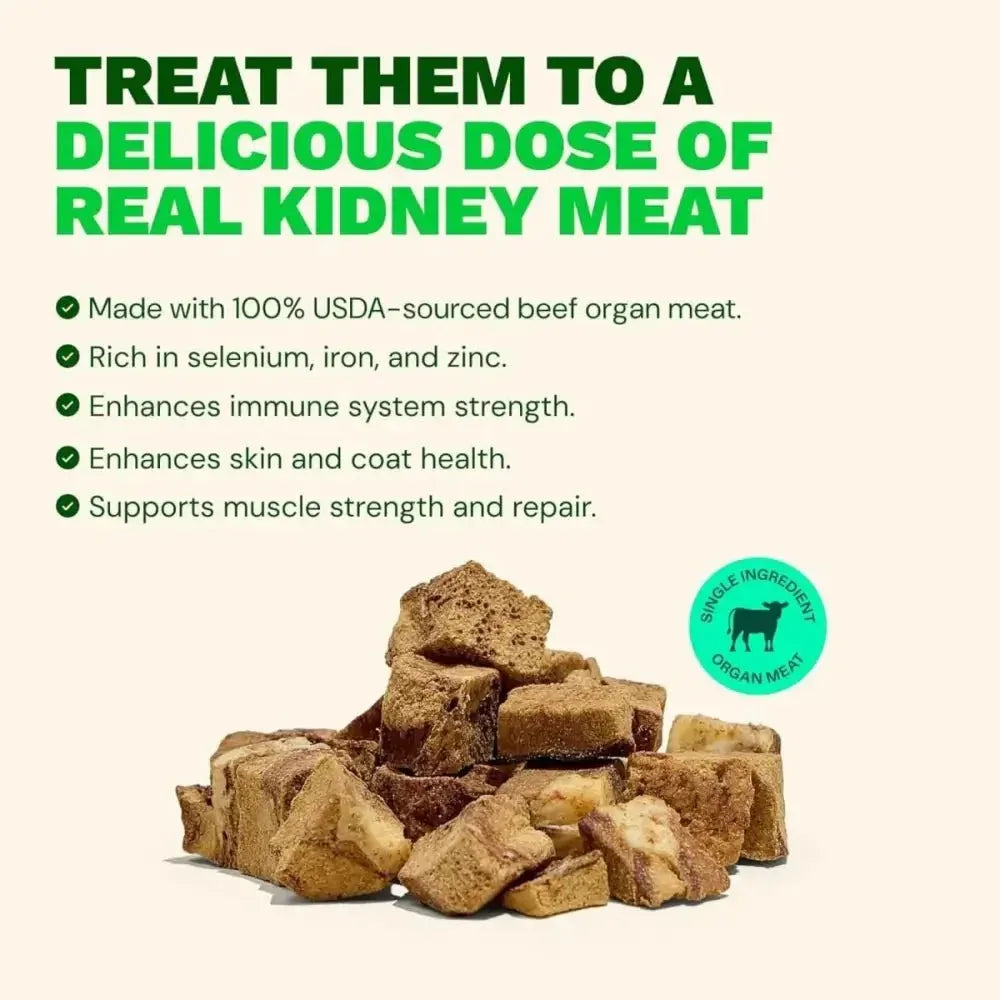 Get Joy Superfood Beef Organ Kidney Freeze - Dried Dog Treats - Talis Us