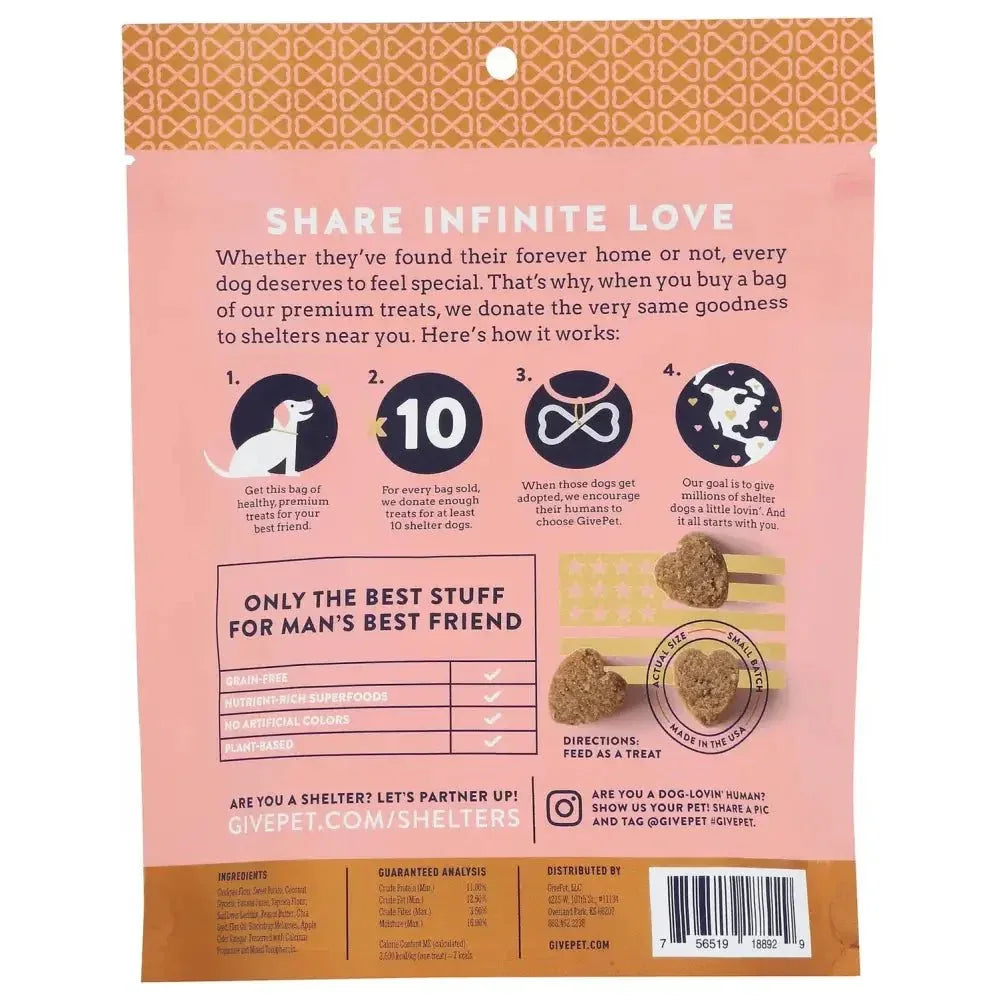 GivePet Soft Chewy Dog Training Treats - Banana & Peanut Butter 6oz - Talis Us