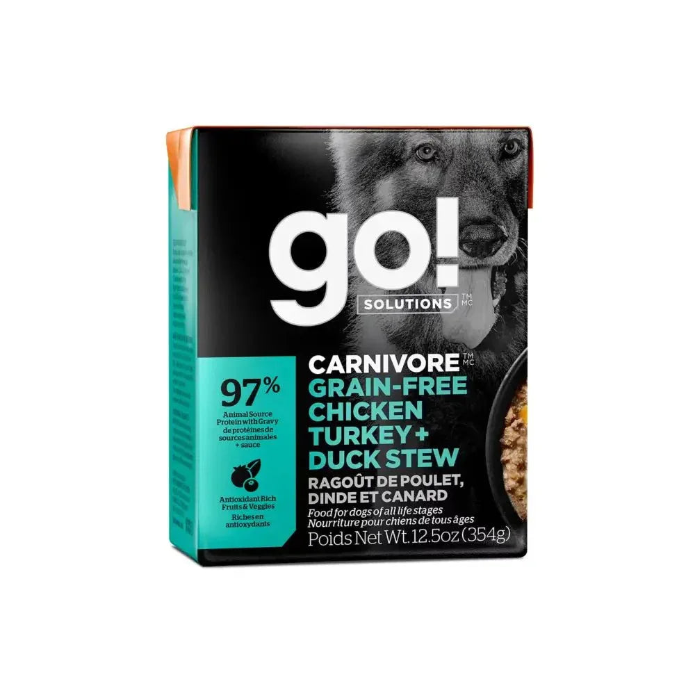 Go! Solutions Carnivore Grain - Free Chicken, Turkey & Duck Stew Dog Food 12ea/12.5 oz - Talis Us