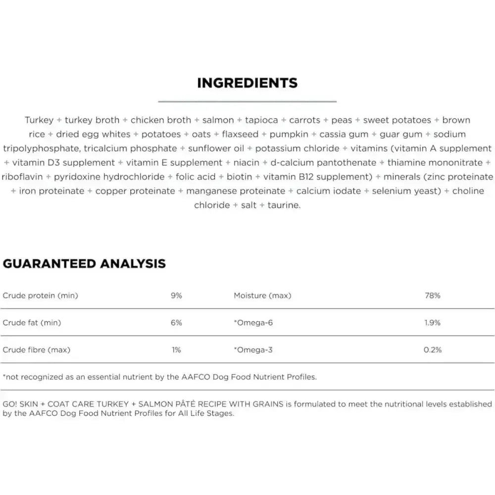 Go! Solutions Sensitivities Limited Ingredient Grain - Free Shredded Turkey Dog Food 12ea/12.5 oz - Talis Us