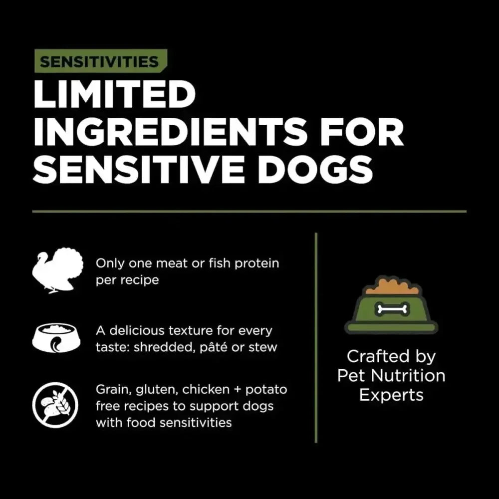 Go! Solutions Sensitivities Limited Ingredient Grain - Free Shredded Turkey Dog Food 12ea/12.5 oz - Talis Us