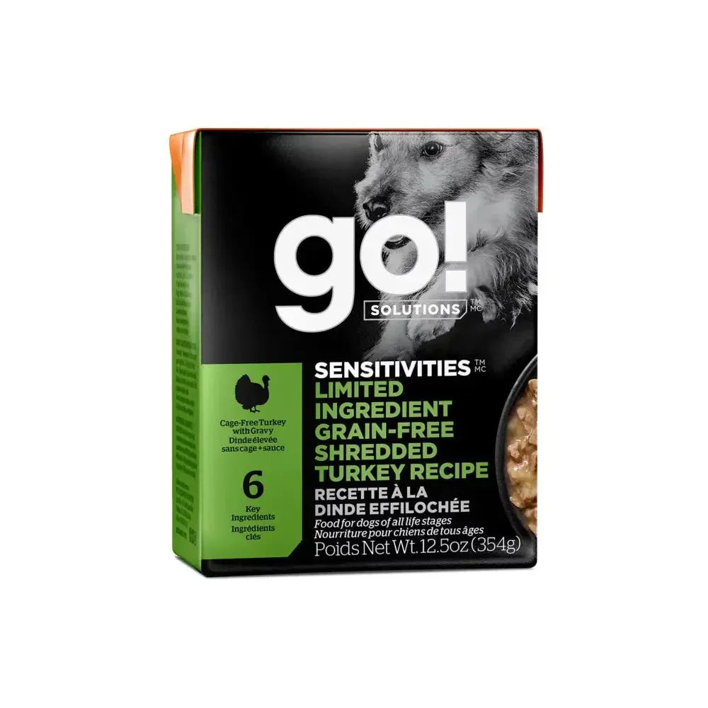 Go! Solutions Sensitivities Limited Ingredient Grain - Free Shredded Turkey Dog Food 12ea/12.5 oz - Talis Us