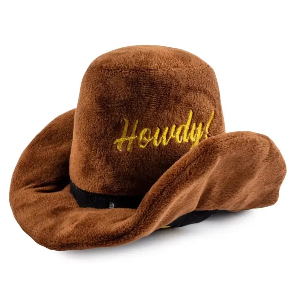 Haute Diggity Dog Brown Cowboy Hat Designer Dog Toys - Talis Us