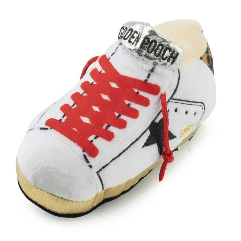 Haute Diggity Dog Golden Pooch Tennis Shoe Dog Plush Toy - Talis Us