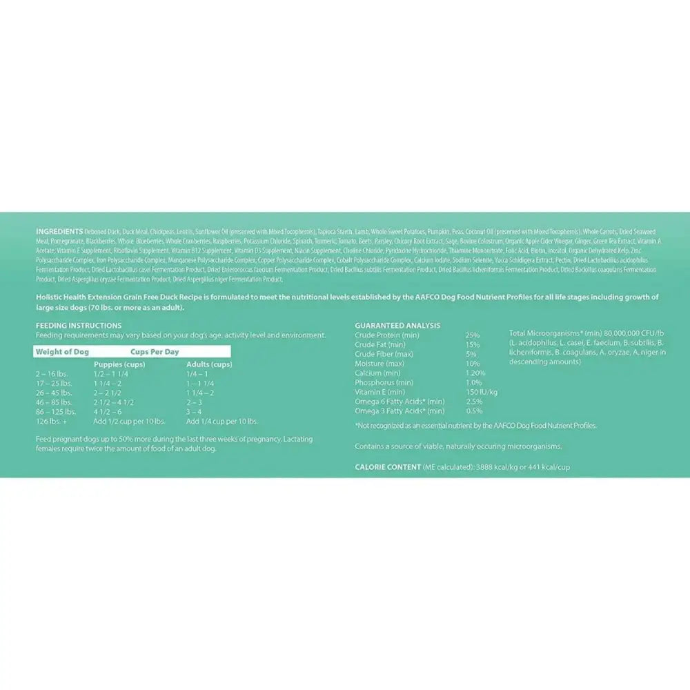 Health Extension Grain Free Duck Dry Dog Food - Talis Us