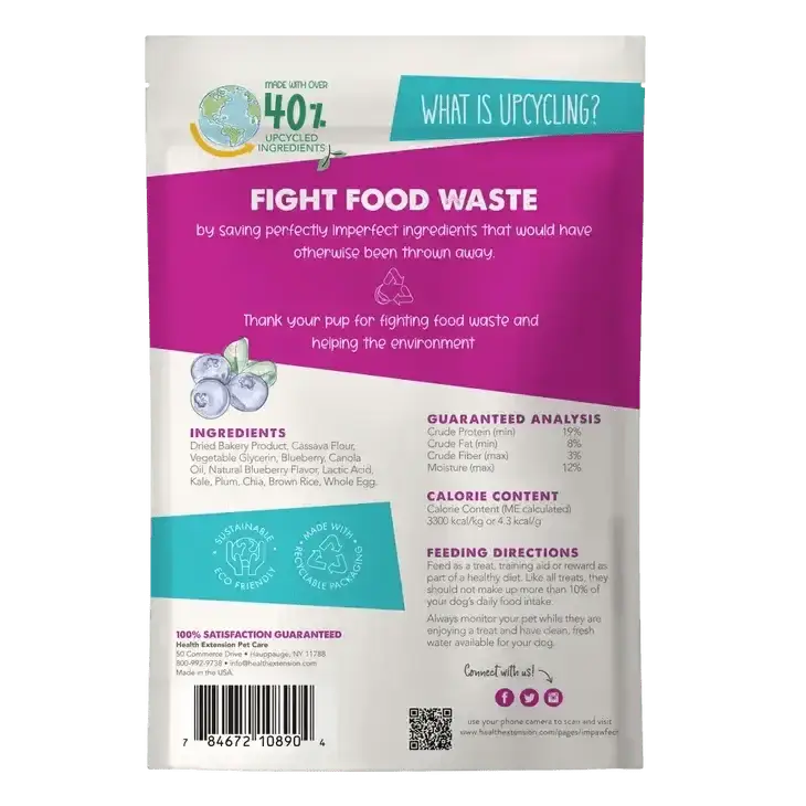 Health Extension Impawfect Blueberry & Chia Seeds for Immunity Support Dog Treats - Talis Us