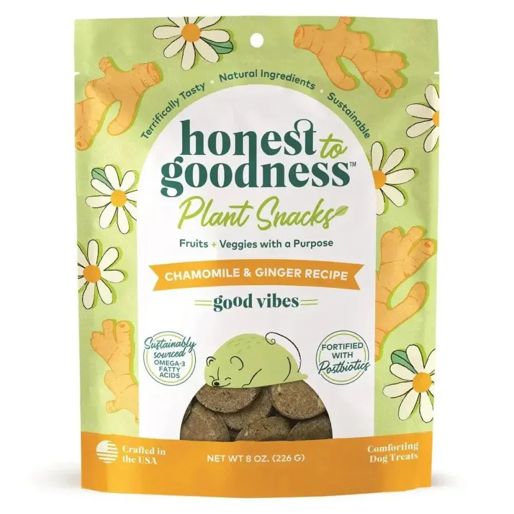Honest To Goodness™ Plant Snacks Good Vibes Chamomile & Ginger Recipe Dog Treats 8oz - Talis Us
