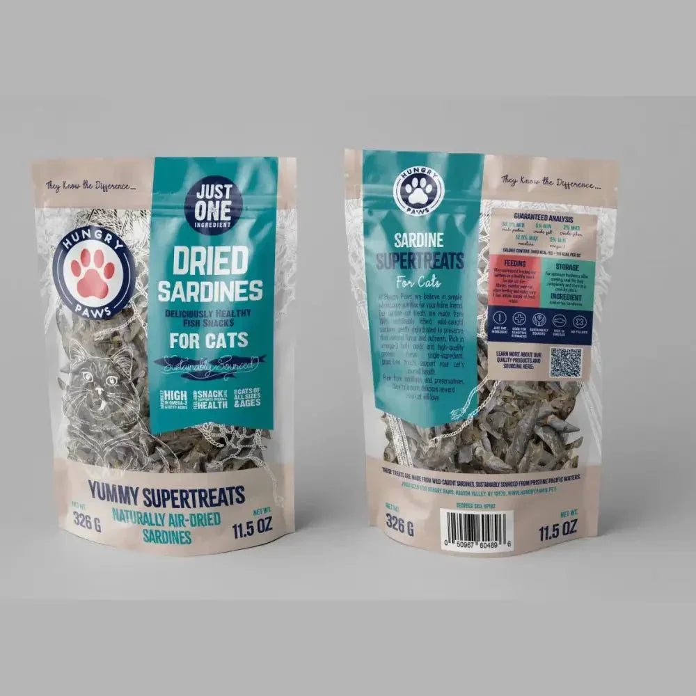Hungry Paws Sardine Treats for Cats - Yummy Supertreats 2.5 oz - Talis Us