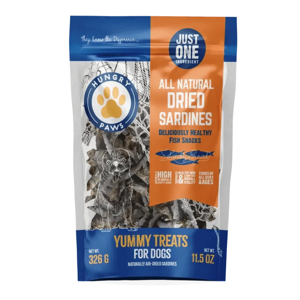 Hungry Paws Sardine Treats for Dogs - All Natural Snack 3 oz - Talis Us