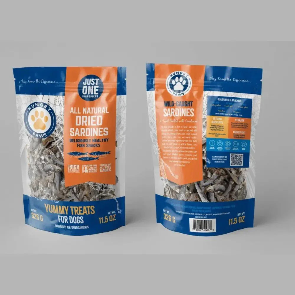 Hungry Paws Sardine Treats for Dogs - All Natural Snack 3 oz - Talis Us