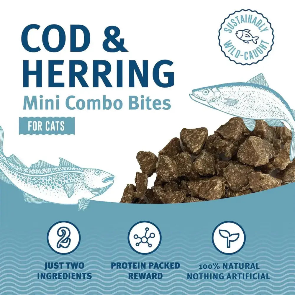 Icelandic+ Cod & Herring Mini Combo Bites Treats For Cats 1.7 oz - Talis Us