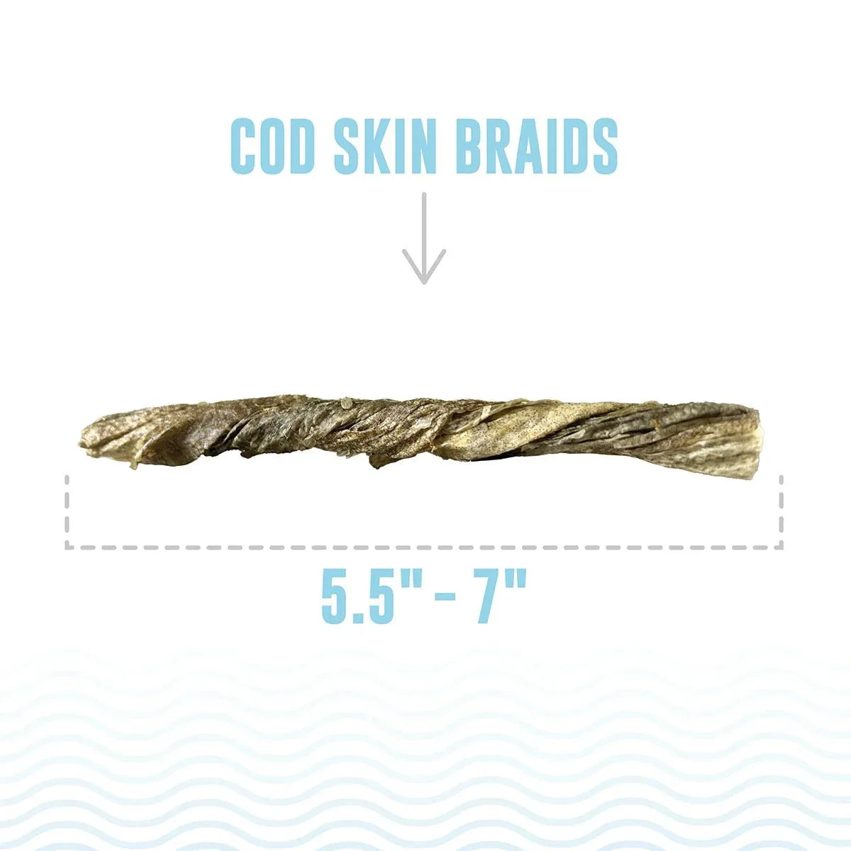 Icelandic Cod Skin Braids for Dogs – 5 Chews, Hand Wrapped - Talis Us