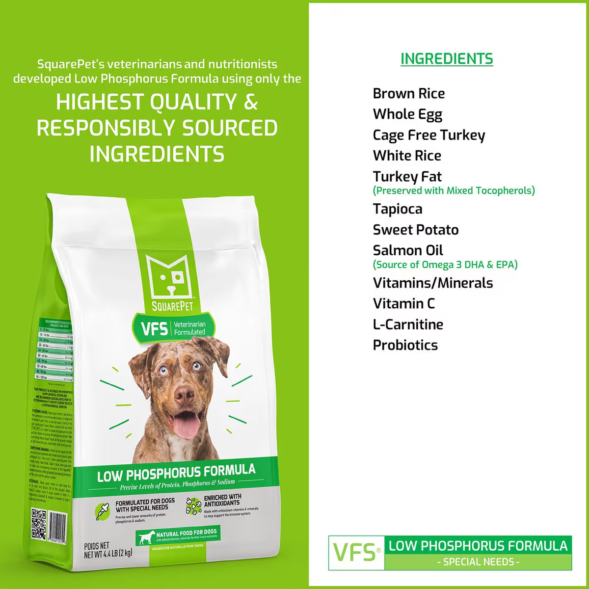 Square Pet VFS Low Phosphorus Formula Dry Dog Food