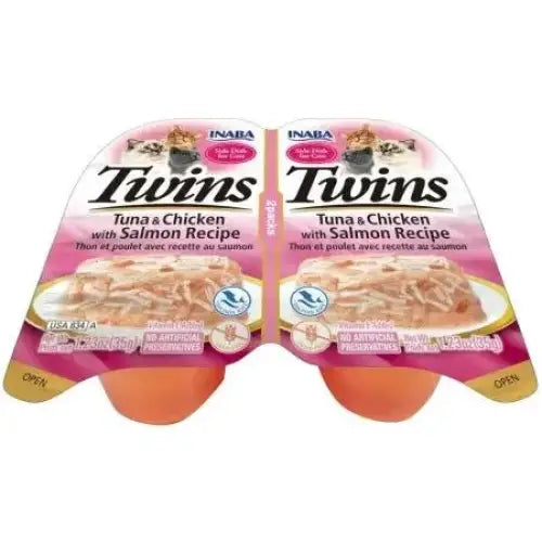 Inaba Twins Tuna and Chicken with Salmon Recipe Side Dish for Cats - Talis Us