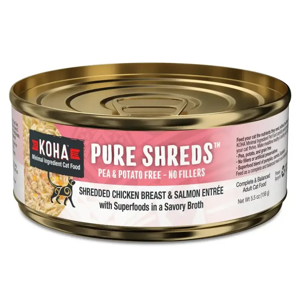 KOHA Pure Shreds Shredded Chicken Breast & Salmon Entrée Wet Cat Food - Talis Us