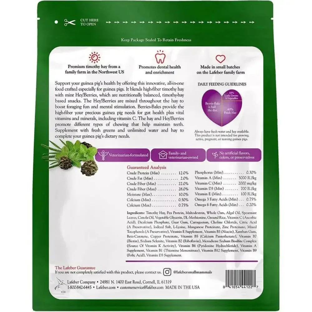 Lafeber Company Berrie - Bale for Guinea Pigs Mint 1 lb - Talis Us