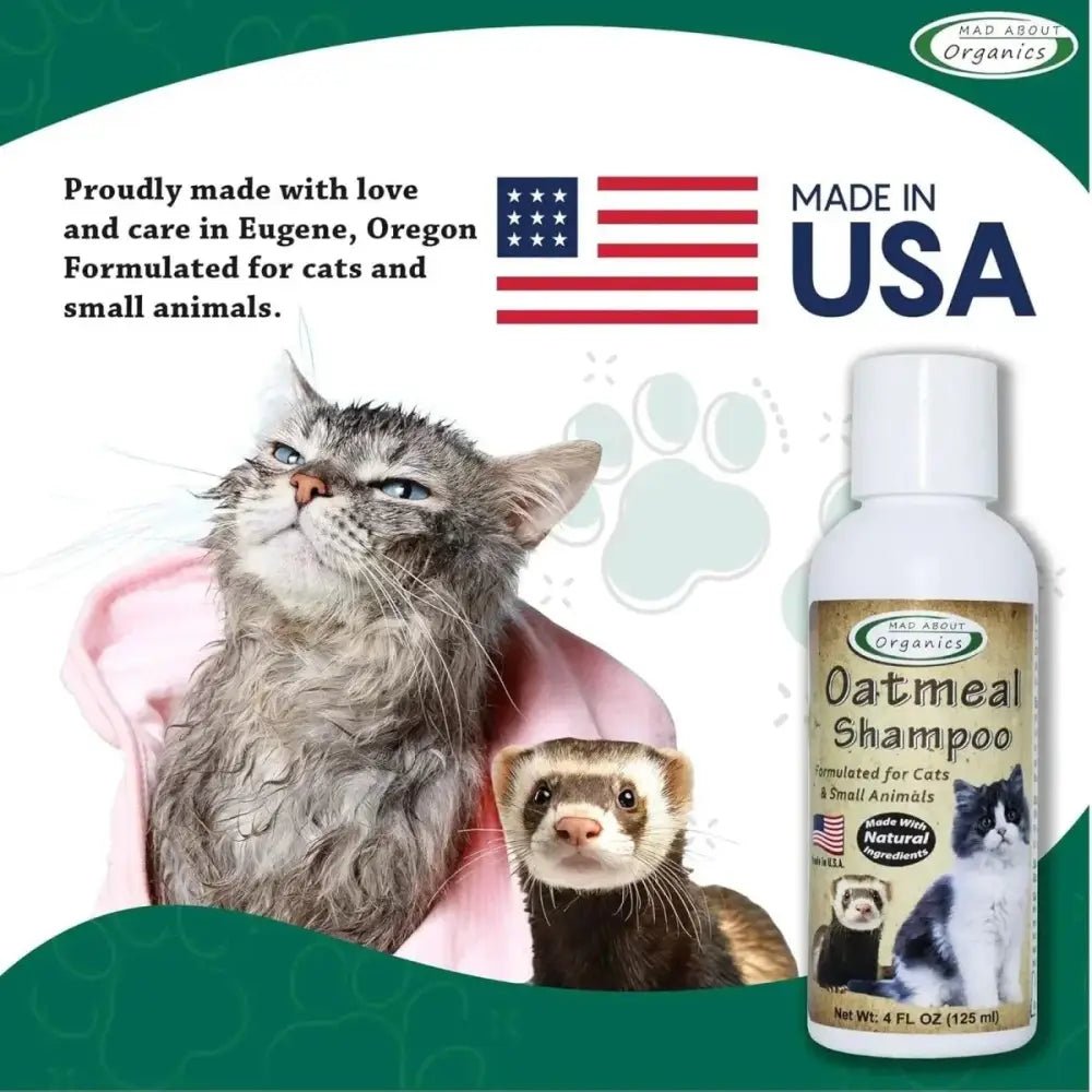 Mad About Organics Cat Oatmeal Shampoo - Gentle Care for Happy Skin 4oz - Talis Us