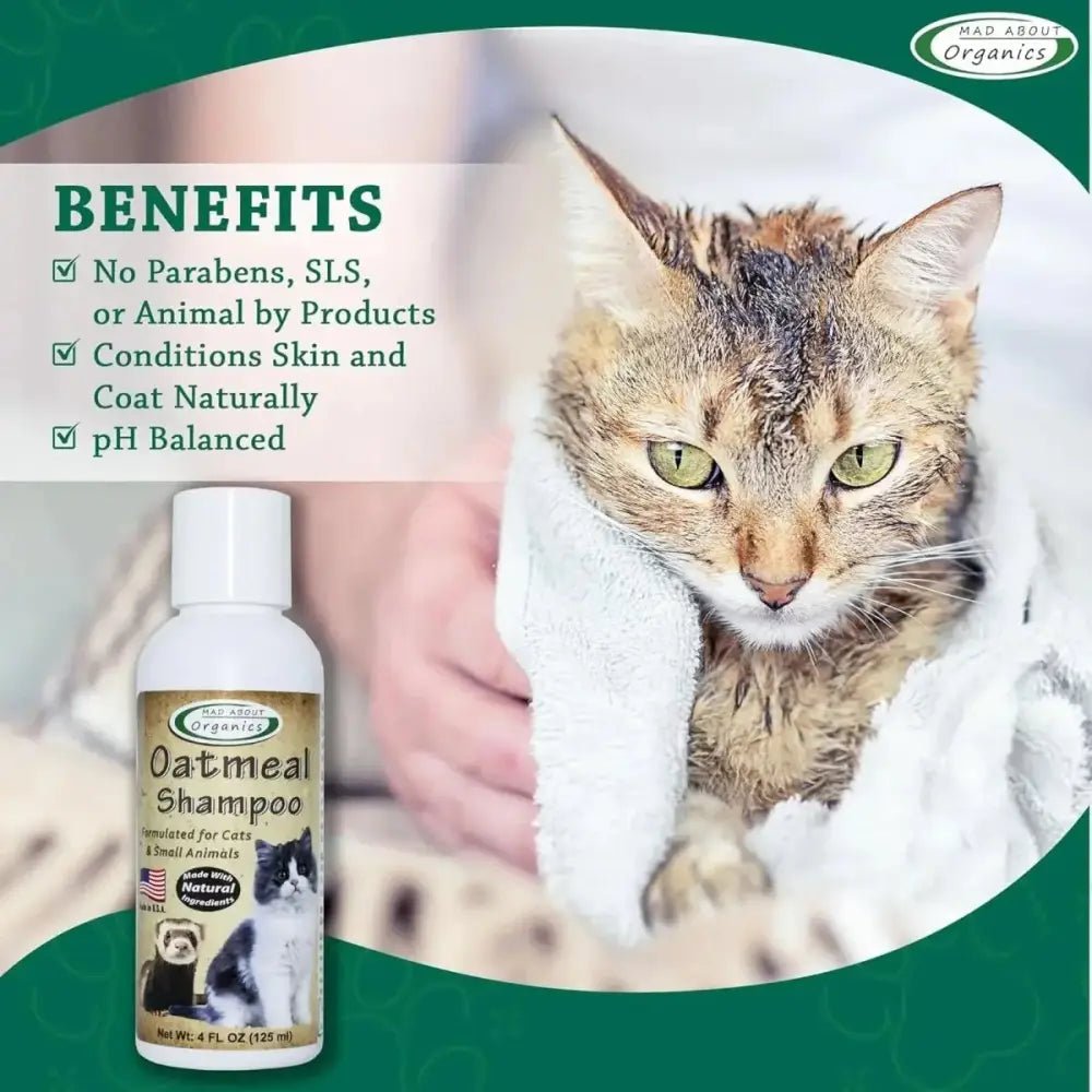 Mad About Organics Cat Oatmeal Shampoo - Gentle Care for Happy Skin 4oz - Talis Us