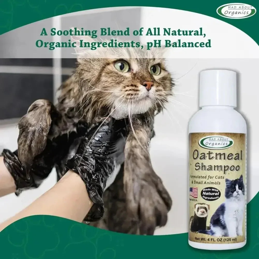Mad About Organics Cat Oatmeal Shampoo - Gentle Care for Happy Skin 4oz - Talis Us